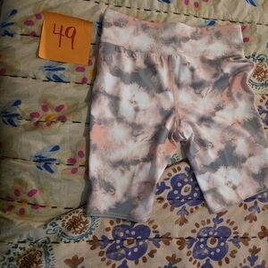 Bcg Marbled Colored Girls Biker Shorts Size Large 12 -14 Cloud